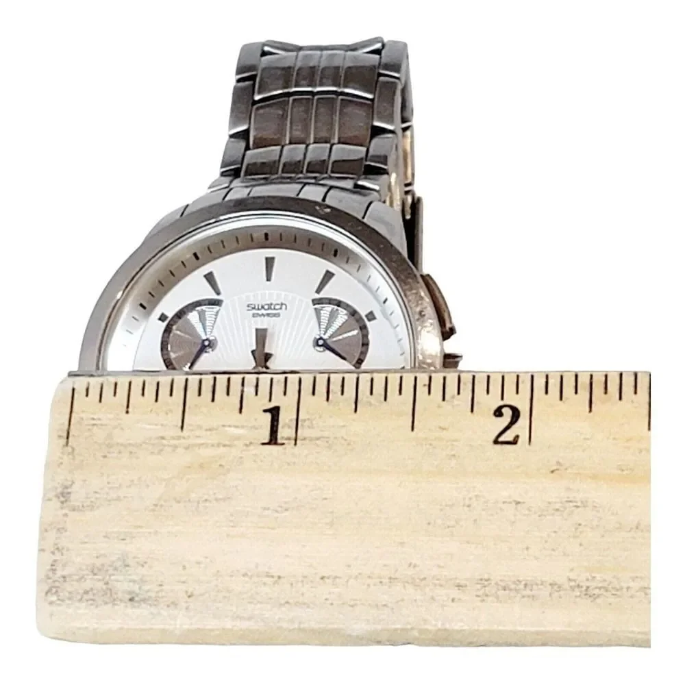 Swatch RARE Irony Retrograde Blue Signs YRS402G 2007 Mens‎ Watch New Battery